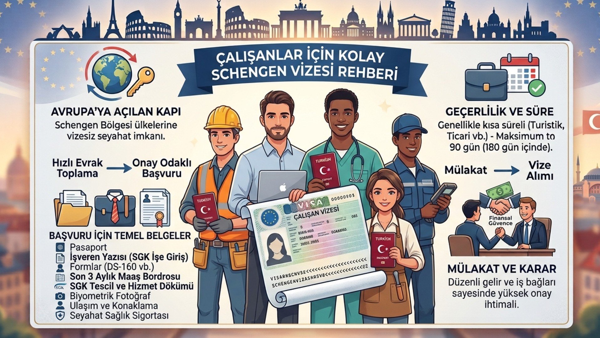 Çalışanlar İçin Schengen Vizesi Evrakları: İş Yeri İzin Yazısı Nasıl Yazılır?